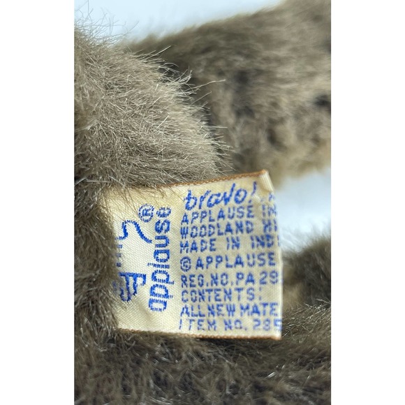 Vintage 1988 Bravo Applause Chimpanzee 17” Realistic Brown Stuffed Plush Monkey - Picture 6 of 12